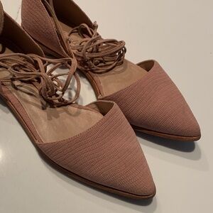 Madewell Flats- Ankle-wrap D’Orsay - Lovely dusty clay color for fall!